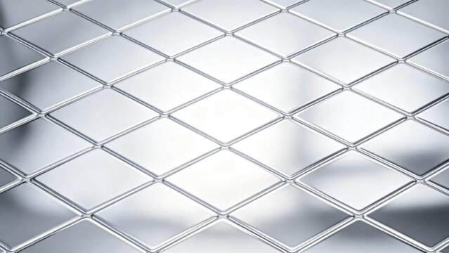Flat highly reflective chrome mirror texture