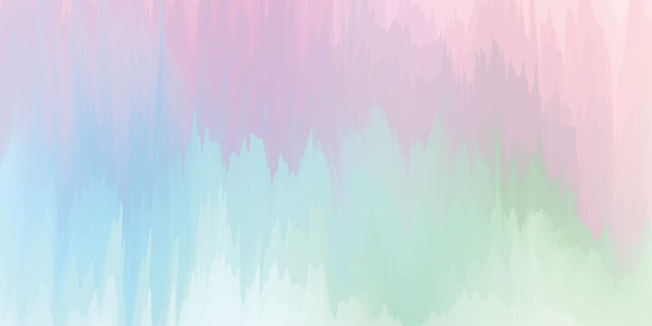 Abstract colorful background with pastel pink blue and green hues blended together in a watercolor style texture gradient