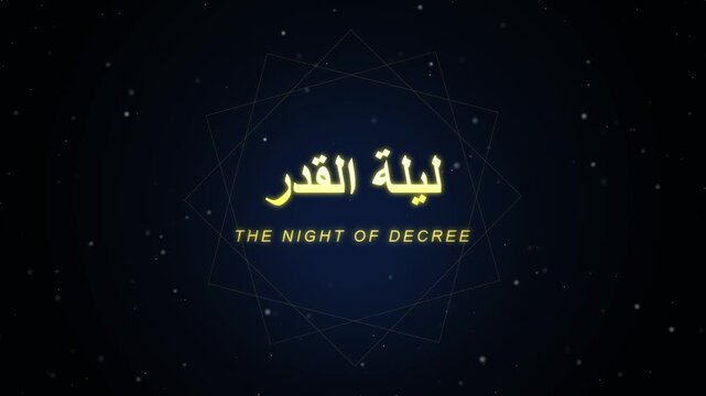 Lailat al-Qadr Night of Decree Islamic Celebration Animation Background