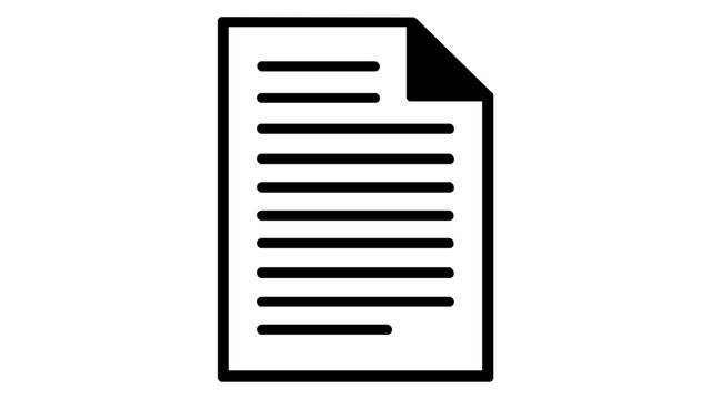 Clean vector icon of a paper stack log file with horizontal lines, representing business reports and data sheets in a minimalist design suitable for office software and digital assets.