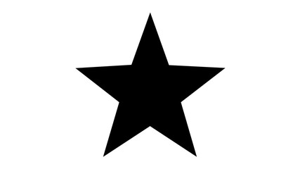 Obraz premium Bright yellow star illustration with a thick black stroke, clean line art vector icon for office essentials and business ranking systems, professional flat design for modern web interfaces.