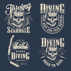 Diving team skull logo design © DGIM studio