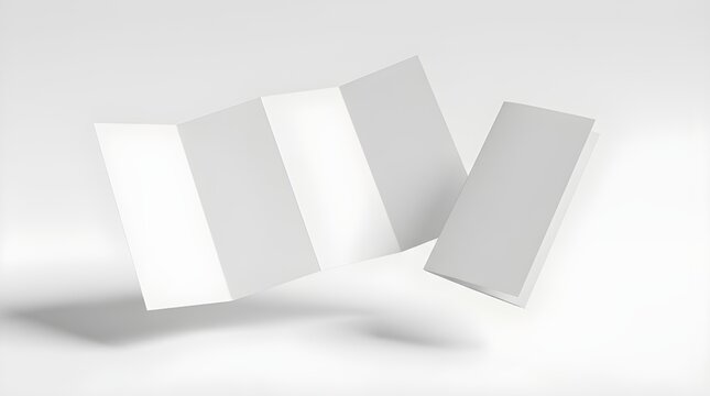 High Quality 3D Fourfold For Mockup with White Background