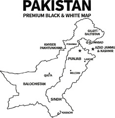 Fototapeta premium Map Pakistan