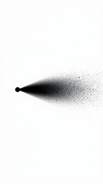 Spray pattern against a white background high fidelity black and white illustration