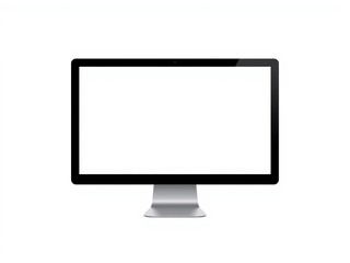 Fototapeta premium computer monitor with blank screen isolated on white background