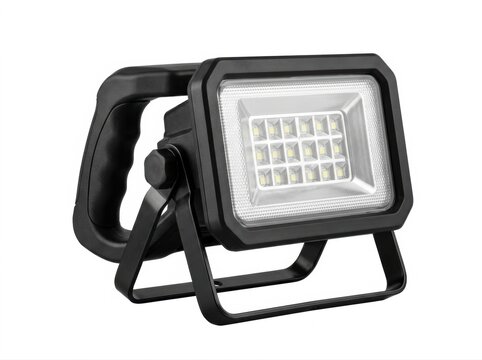 Black portable l e d work light with square head and adjustable stand led work light portable light