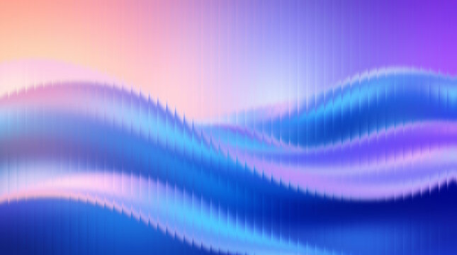 Abstract gradient background with wavy blue and purple lines for web design and social media