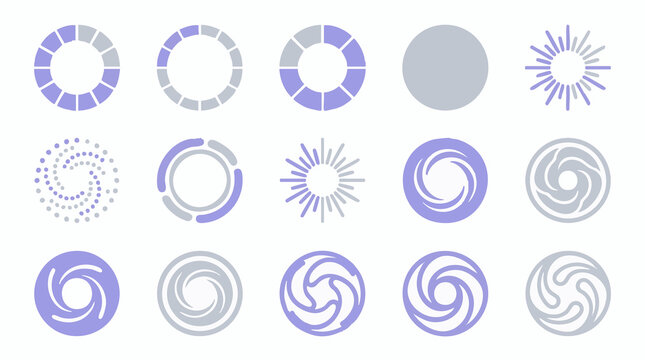 Modern loading spinner icons and progress indicators vector collection