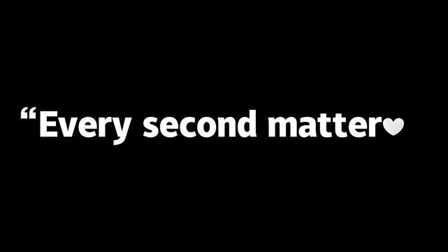 Reminder emphasizes that every second matters when pursuing productivity and intentional daily living.