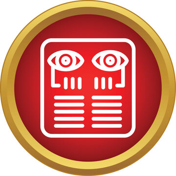 Icon presenting an eye test for optical health and vision examination