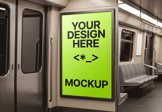 Train Poster Mockup Metro