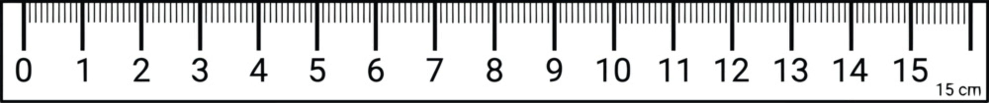 Ruler scale with markings and numbers in centimeters and millimeters units, measuring metric scale - vector