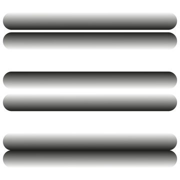 A collection of blank, rounded rectangular Vector user interface elements with a grayscale gradient for modern web and app design.