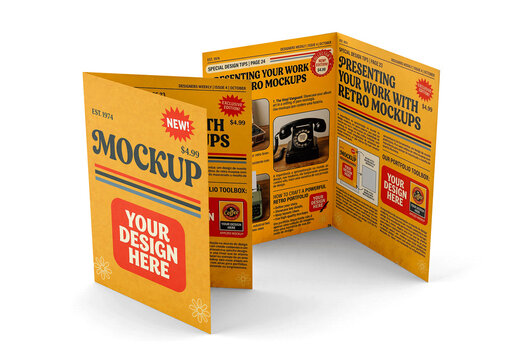 A Bi Fold Brochure Mockup