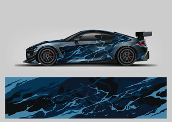 car wrap design vector. abstract background for automotive livery © Lancar