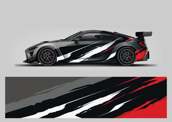 Fototapeta premium Racing background for sport car wrap design and vehicle livery