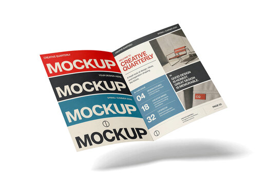Bi Fold Brochure Mockup