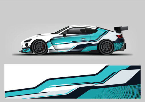 Toyota Supra Wrap modern car wrap design vector. abstract background for automotive livery