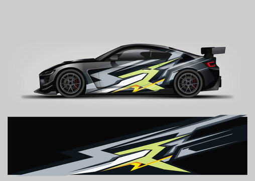 vehicle wrap graphic vector. abstract background for car vinyl wrap