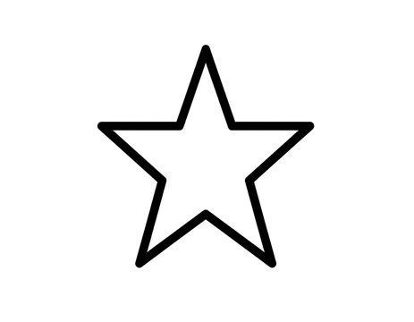 A simple black star outline on a white background (2)