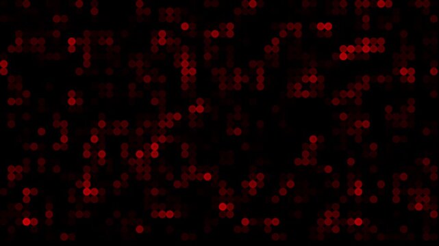 Abstract Red Blinking Digital Circle Grid Background