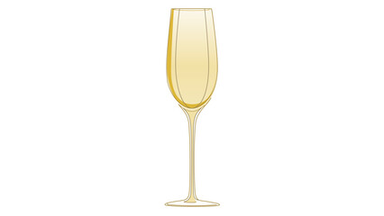 Obraz premium Sleek white wine glass vector illustration with editable stroke and customizable line weight, perfect for high-end restaurant menus, bar branding, and creative beverage graphic design projects.