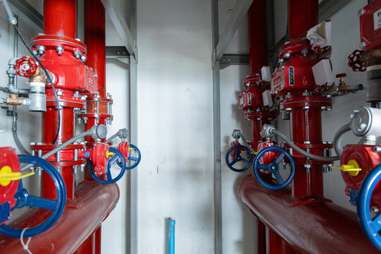 Fire sprinkler system control valves and pipes