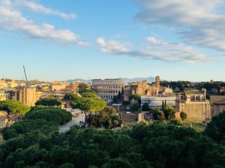 Fototapeta premium The great Colosseum of Rome, Italy, is one of the wonders of the world. images from day to night.