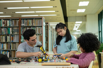 Fototapeta premium STEM Education Workshop in the Library