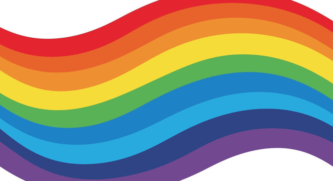 a seamless rainbow stripe pattern with vibrant wavy colors illustrates diversity perfect for abstract backgrounds and pride month celebrations.