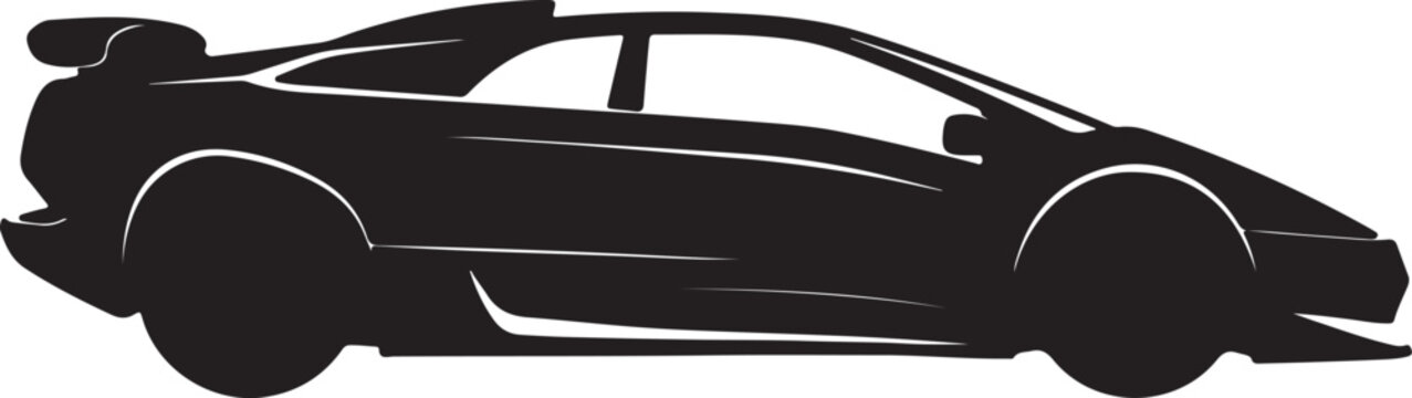Luxury Supercar Silhouette Vector Illustration