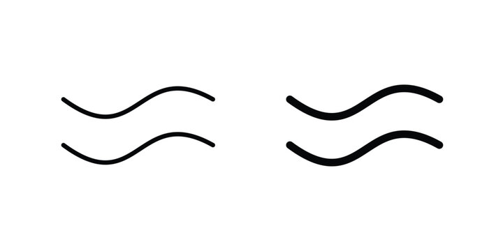 Approximately equal icon concept editable stroke outline. flat vector illustration.