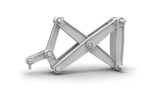 Industrial mechanical hinge metal linkage component