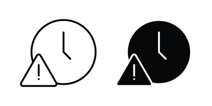 Expiry icon concept editable stroke outline. flat vector illustration.