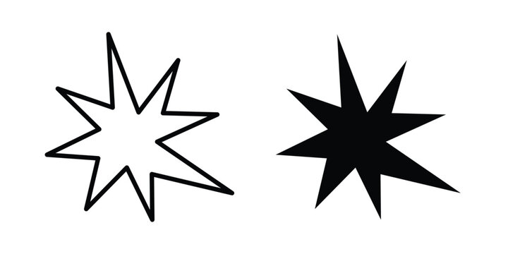 Explosion icon concept editable stroke outline. flat vector illustration.