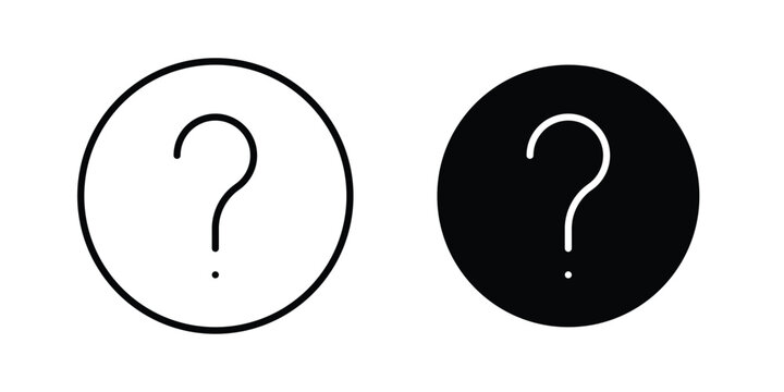 Help icon concept editable stroke outline. flat vector illustration.