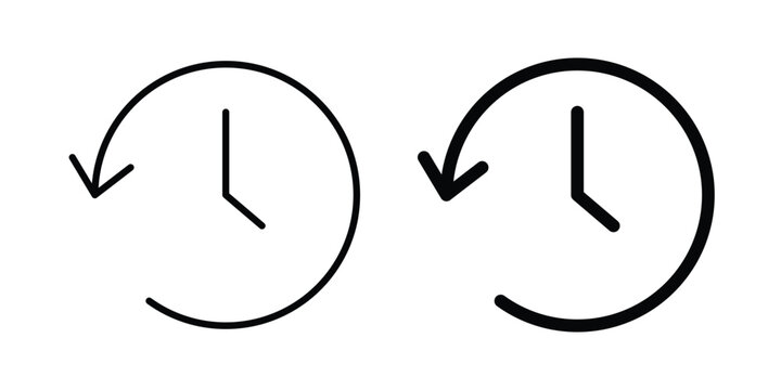 History icon concept editable stroke outline. flat vector illustration.