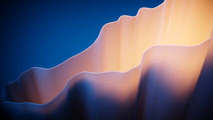 Abstract pastel wave gradient background with gentle breathing form