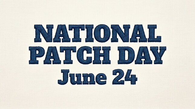 National Patch Day text on beige background