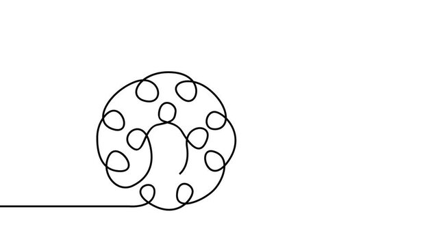 Single Line Pickleball animation Video.