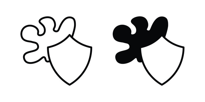 Stain resistance icon concept editable stroke outline. flat vector illustration.