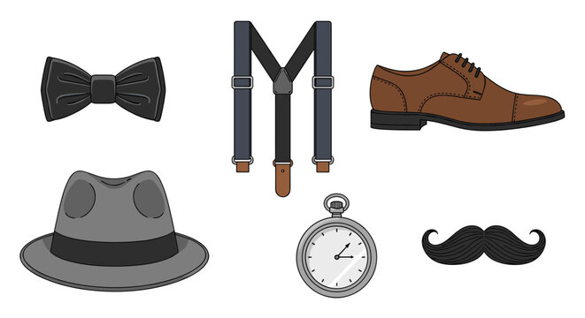 Vintage Gentleman Accessories Set