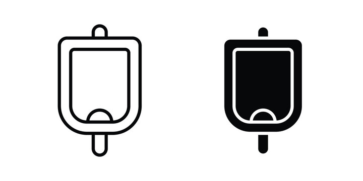 Urinal icon concept editable stroke outline. flat vector illustration.
