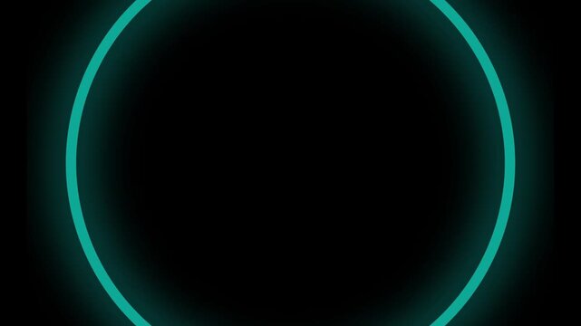4K Minimalist Green Neon Circle Loading Animation