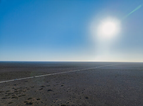 Aerial View of Nullarbor Plain in Australia Under Bright Sun