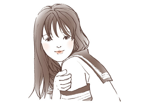 セーラー服の女の子(バックなし)