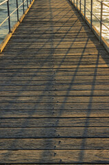 Fototapeta premium Wooden Pier at Ceduna, Australia with Shadows and Textures