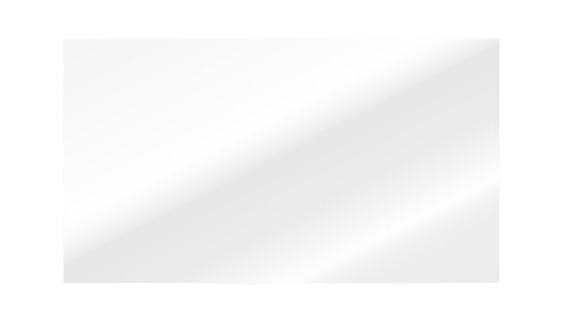 Shiny transparent plastic panel, realistic transparent shiny glossy glass panel with light glare reflective effect, rectangle gradient window frame PNG