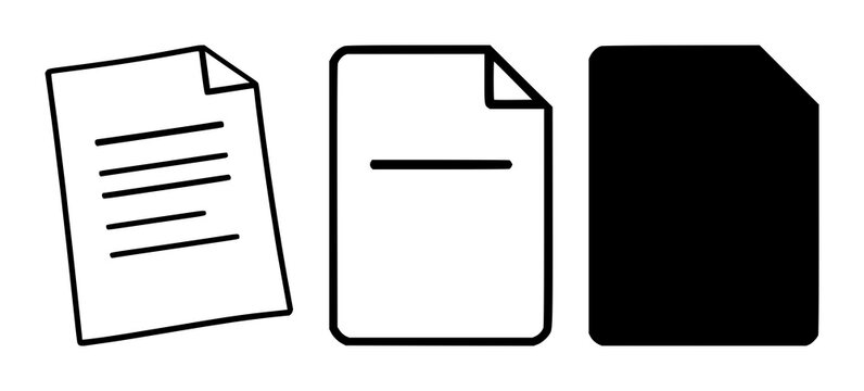Patent document icon set with simple monochrome graphic design featuring patent, document, legal with iconography and business technology